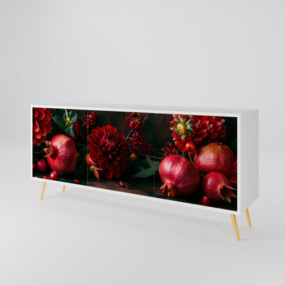 DAHLIAS AND POMEGRANATES 3-Door Sideboard