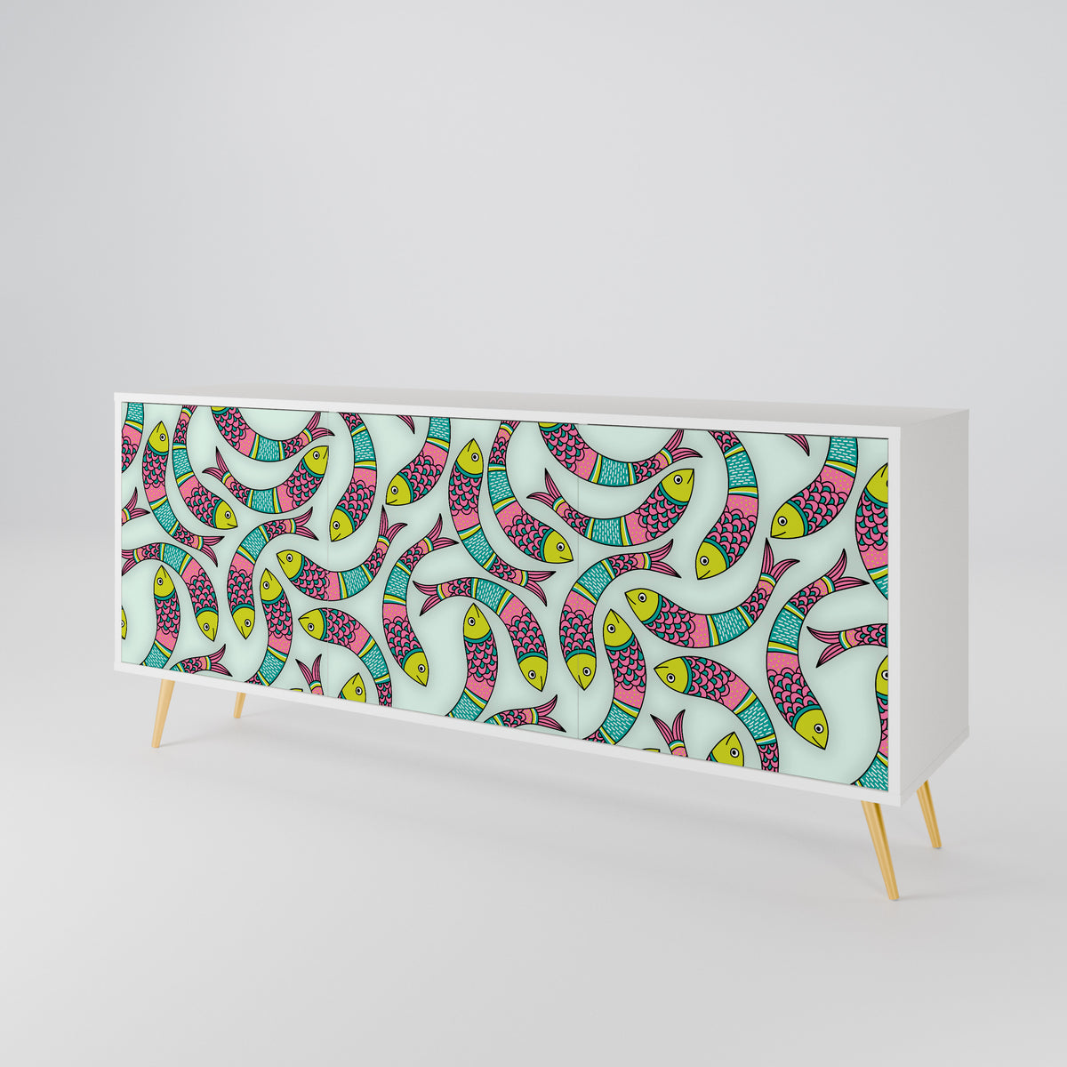 INDIAN FISH 3-Door Sideboard