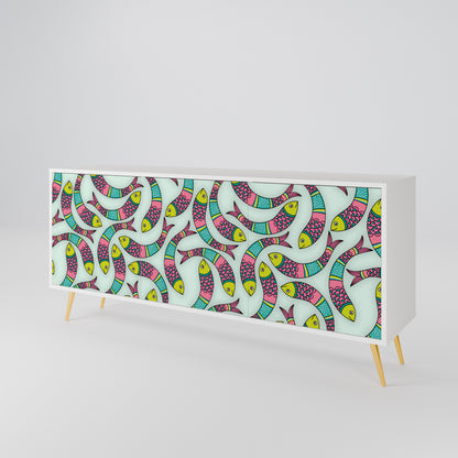 INDIAN FISH 3-Door Sideboard