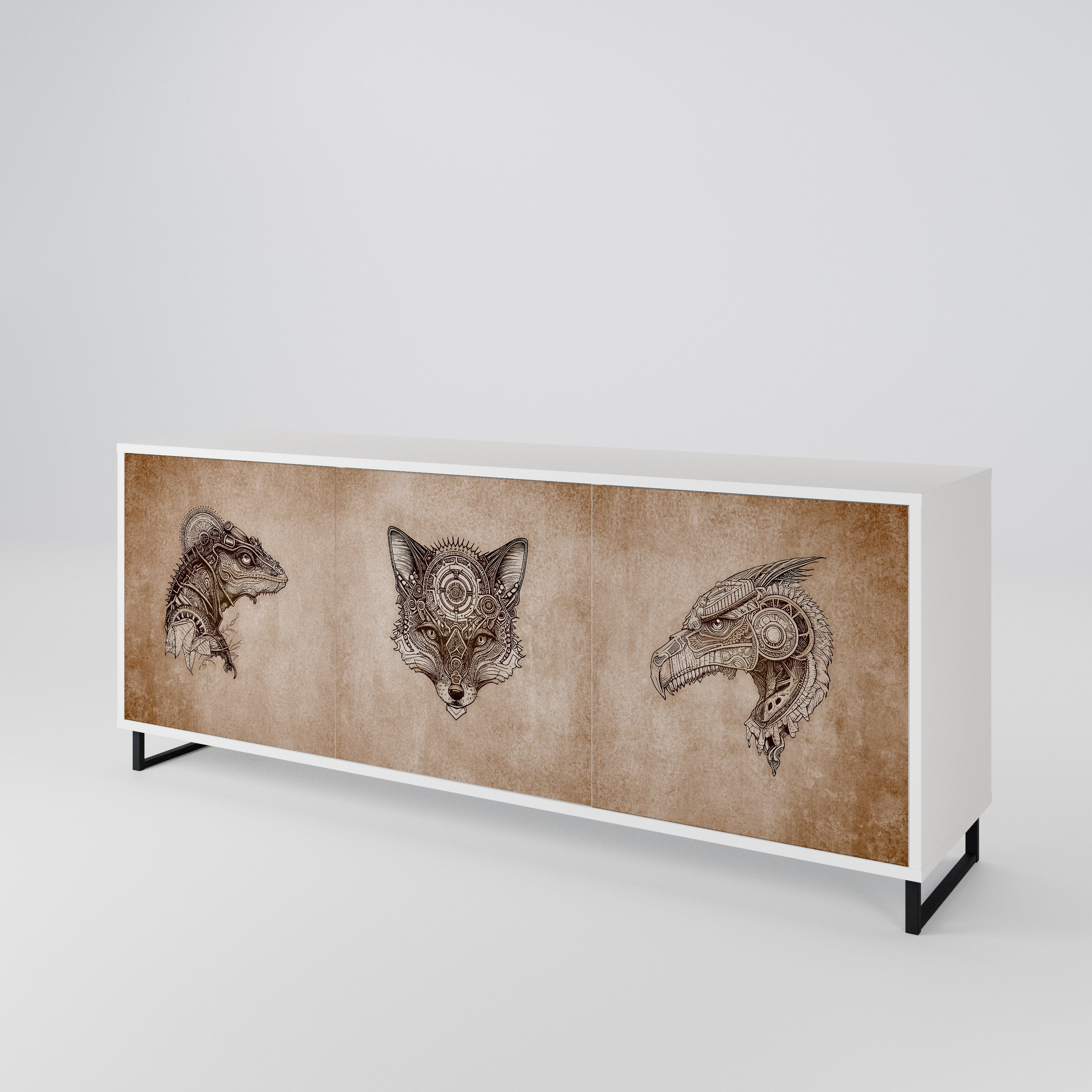 STEAMPUNK CLAN 3-Door Sideboard