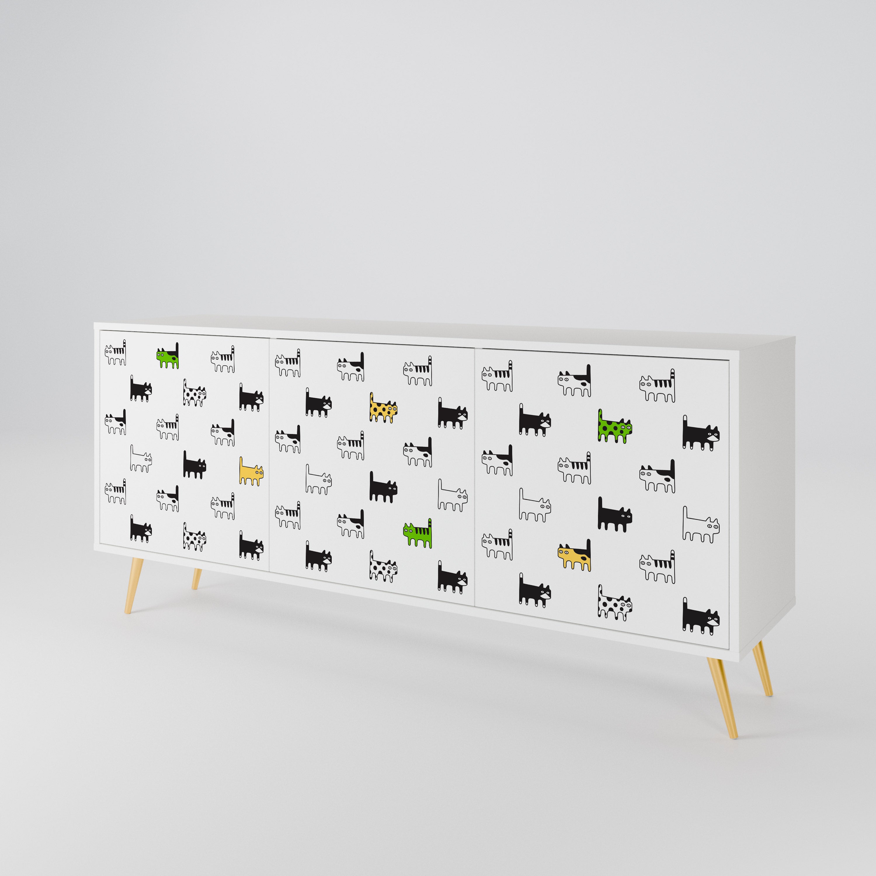 CATS COMPILATION 3-Door Sideboard