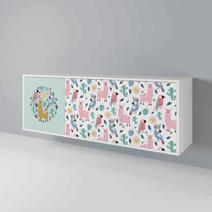 COLORFUL ALPACAS 3-Door Sideboard