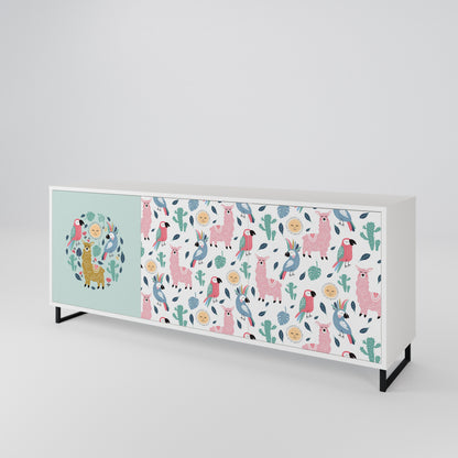 COLORFUL ALPACAS 3-Door Sideboard