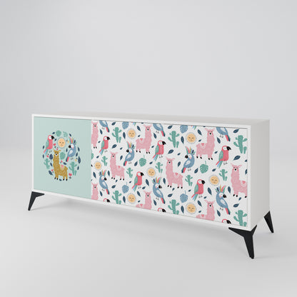 COLORFUL ALPACAS 3-Door Sideboard
