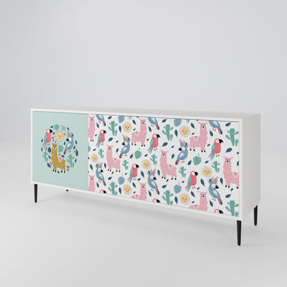 COLORFUL ALPACAS 3-Door Sideboard
