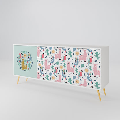 COLORFUL ALPACAS 3-Door Sideboard