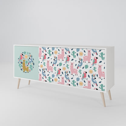 COLORFUL ALPACAS 3-Door Sideboard