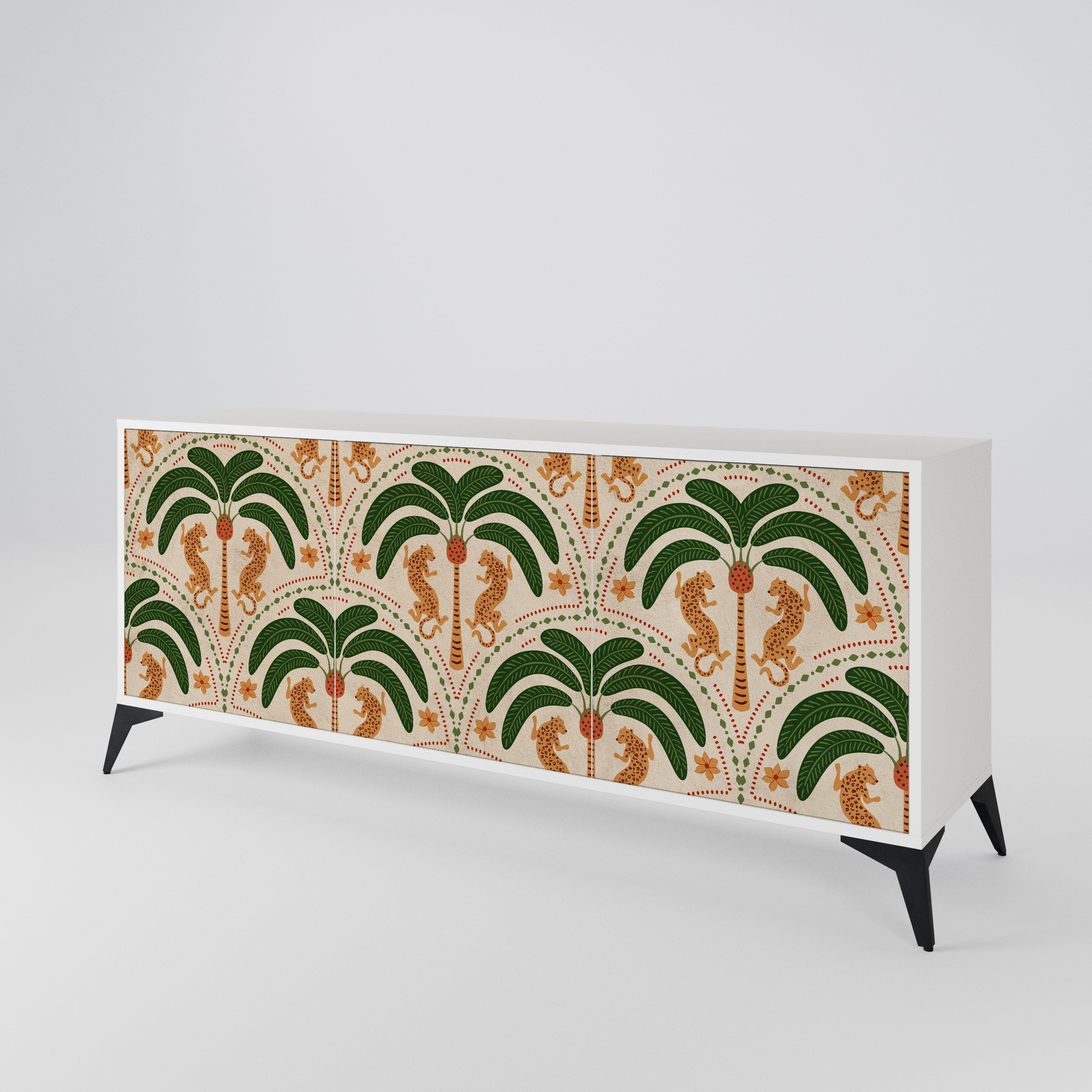 DANCING PREDATORS 3-Door Sideboard