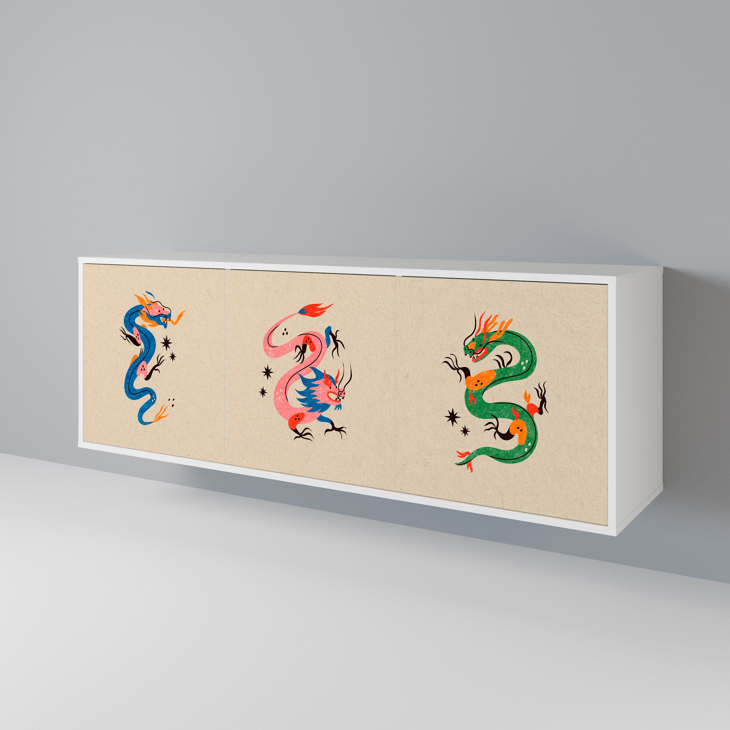 MYTHOLOGICAL CREATURES 3-Door Sideboard