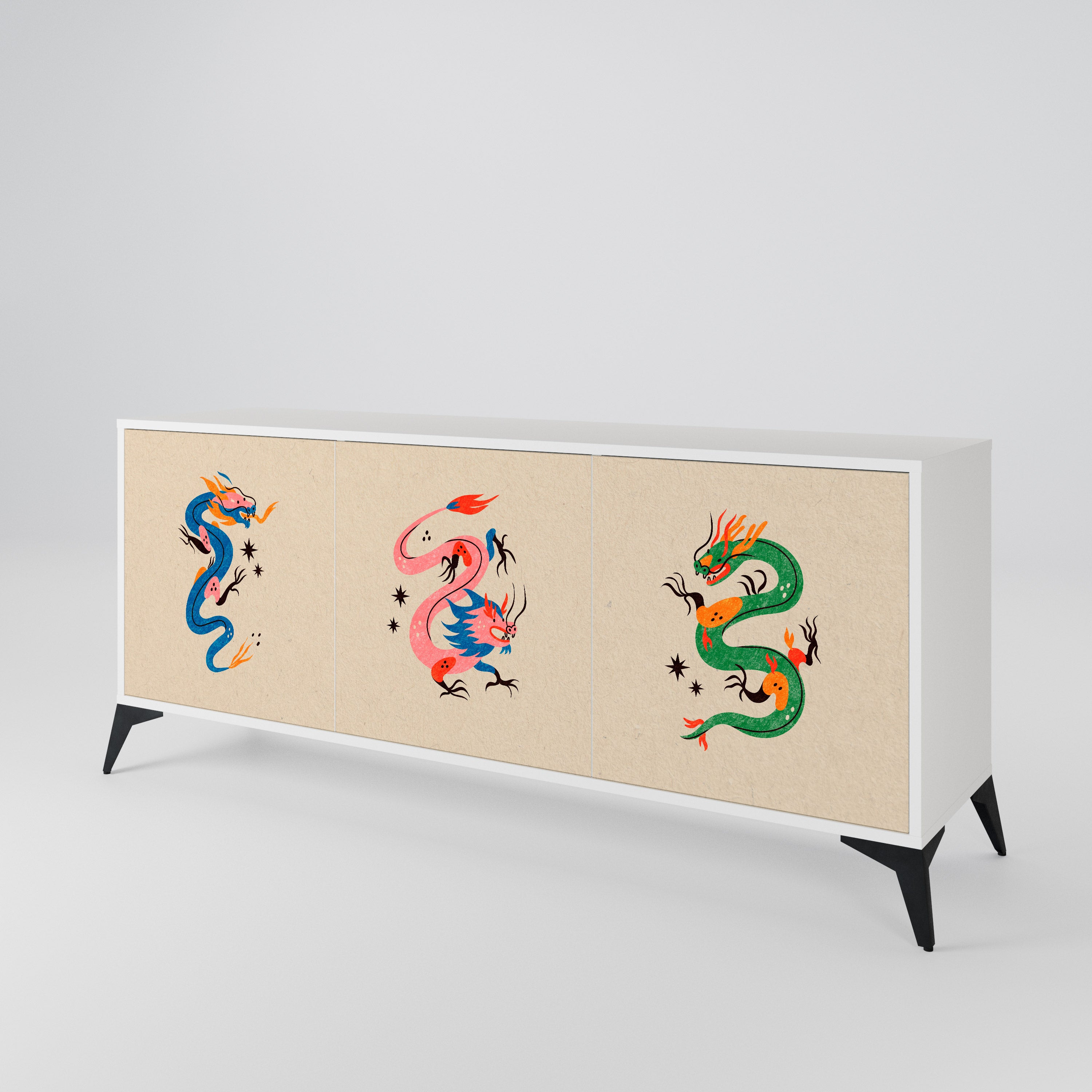 MYTHOLOGICAL CREATURES 3-Door Sideboard