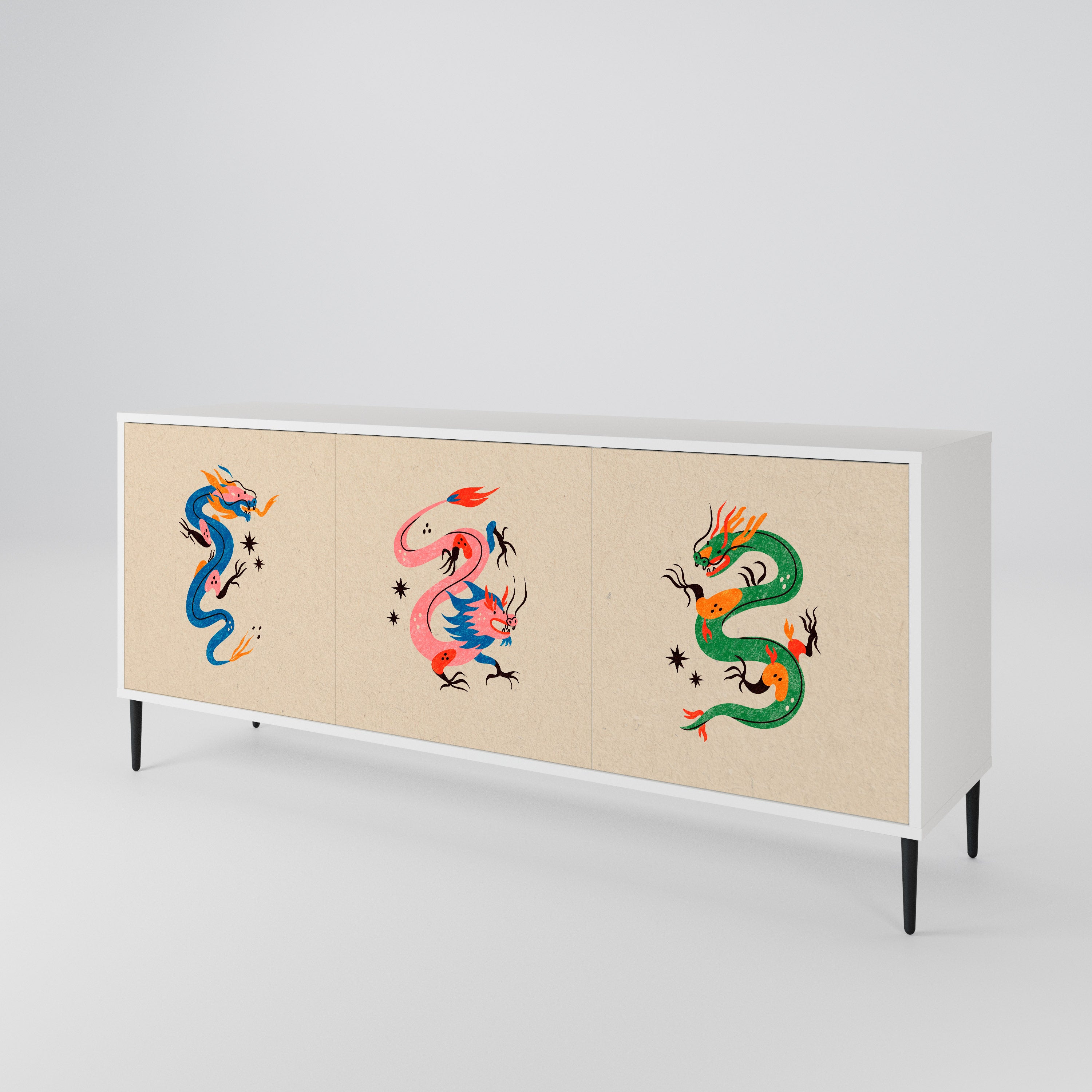 MYTHOLOGICAL CREATURES 3-Door Sideboard