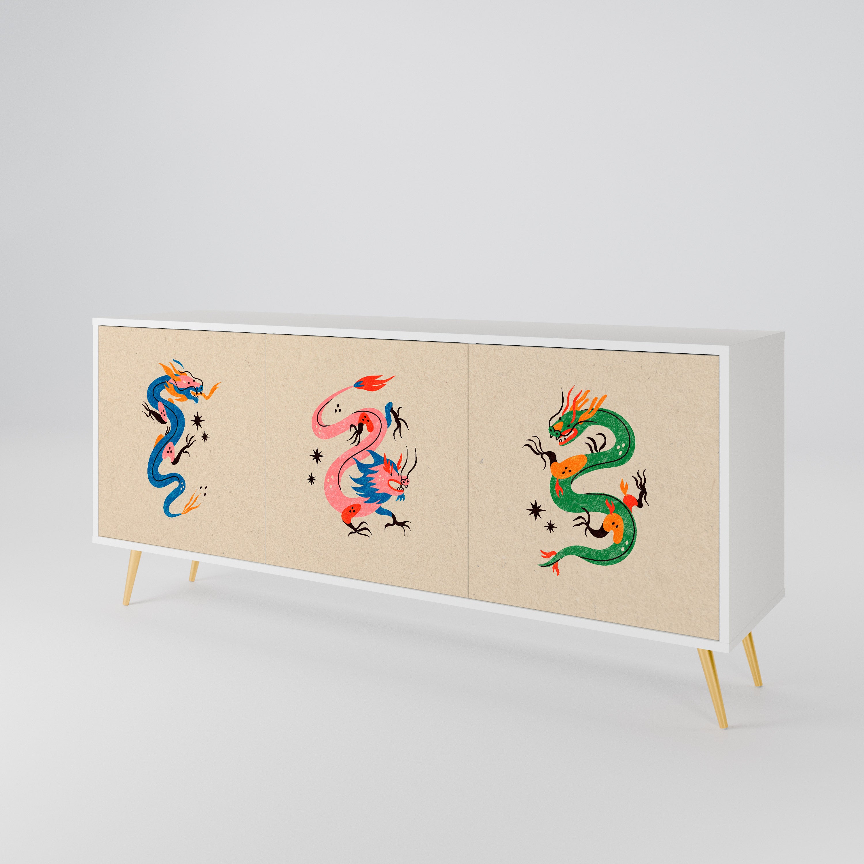 MYTHOLOGICAL CREATURES 3-Door Sideboard