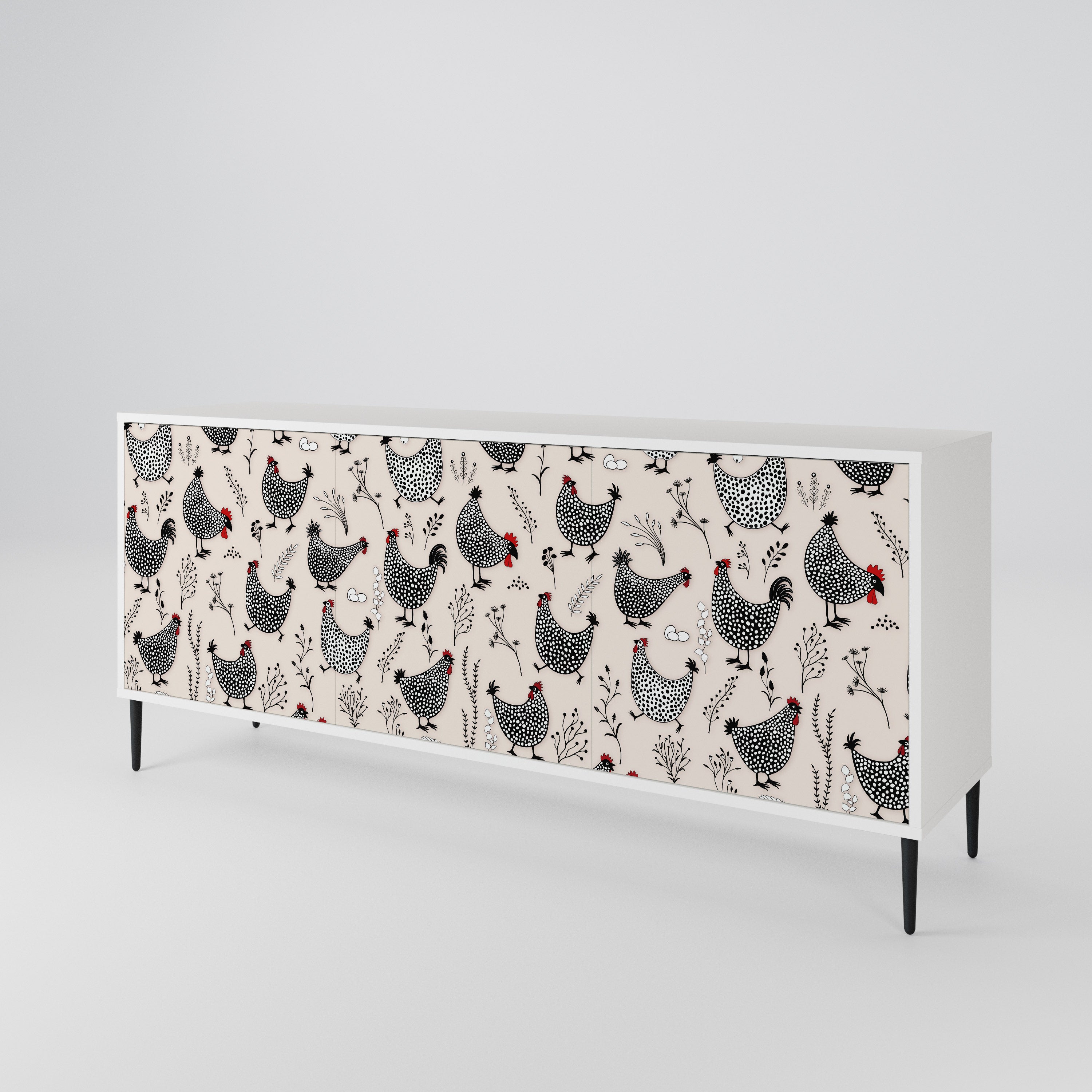 HAPPY HENS 3-Door Sideboard