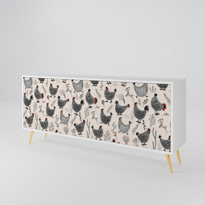 HAPPY HENS 3-Door Sideboard