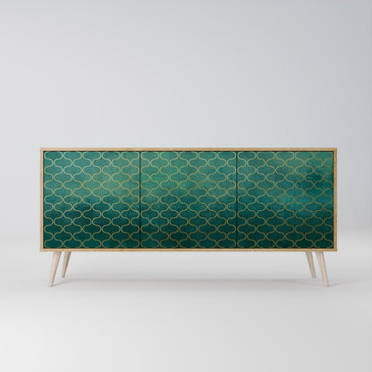 TESSELATED GREENERY 3-Door Sideboard