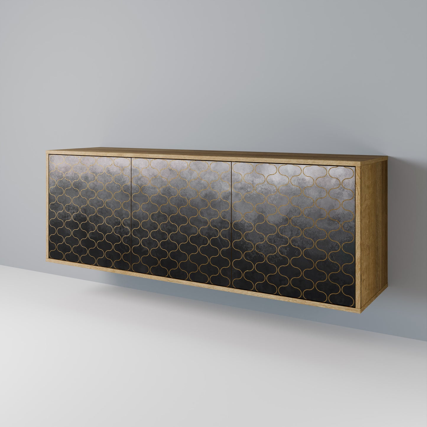 TESSELATED GRAYISH 3-Door Sideboard