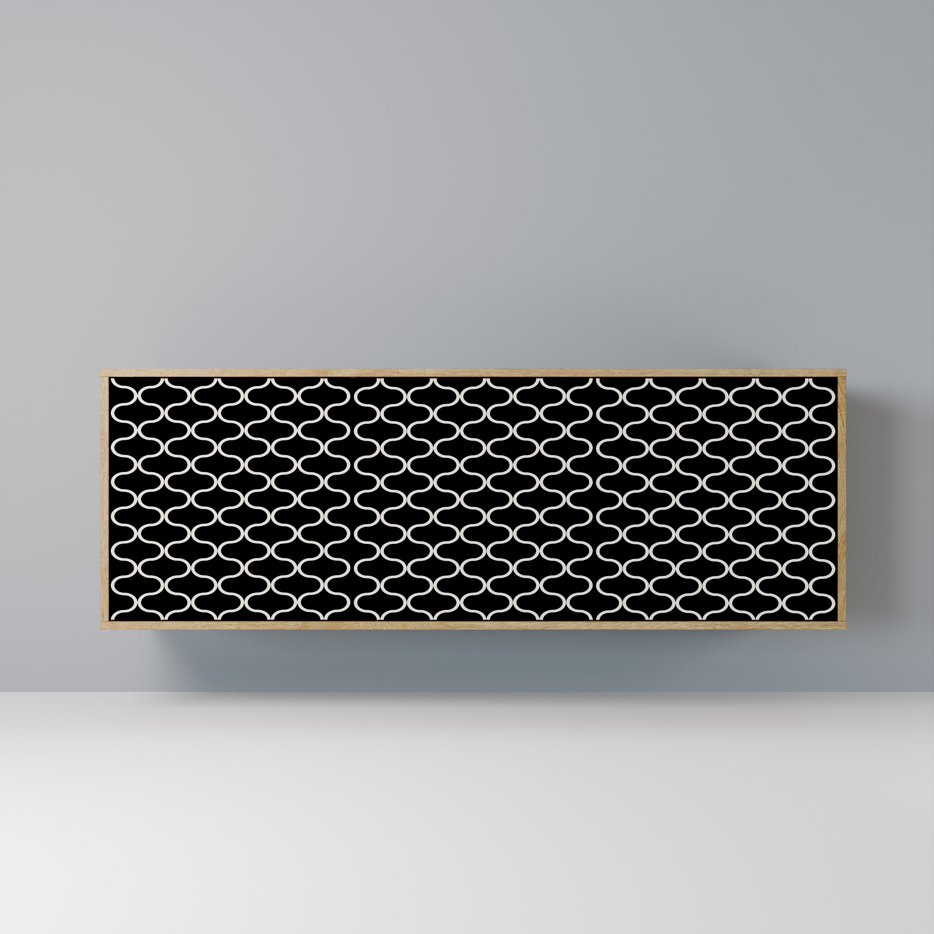 Buffet 3 portes effet chêne TESSELATED BLACKNESS