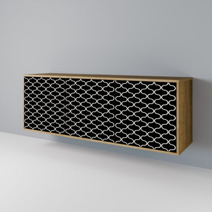 TESSELATED BLACKNESS 3-Door Sideboard