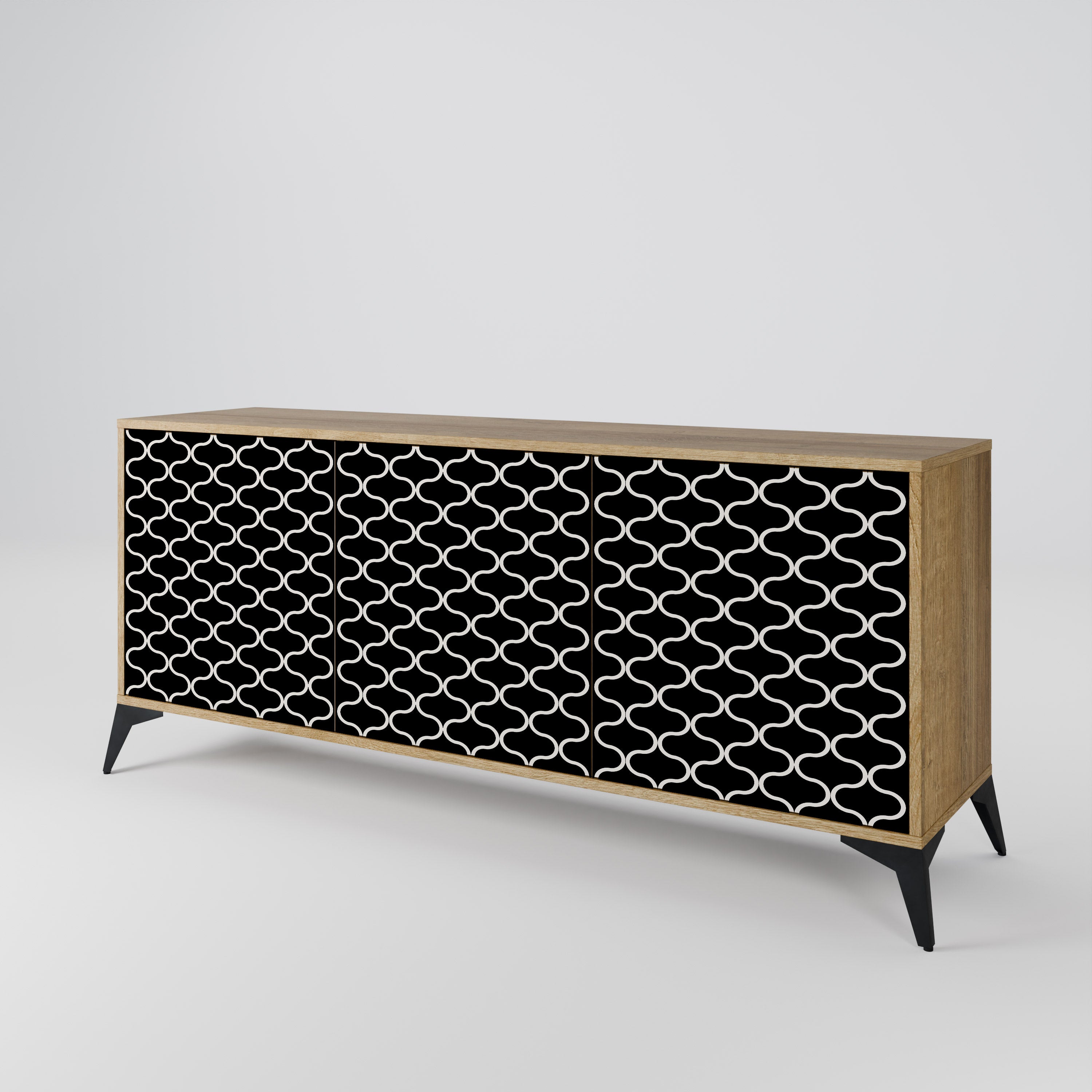 TESSELATED BLACKNESS 3-Door Sideboard