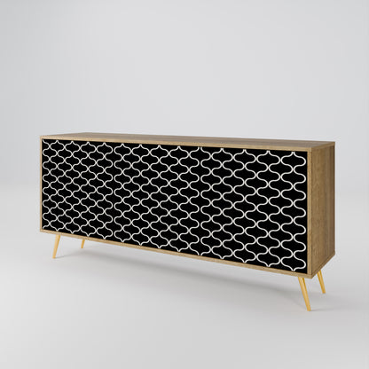 TESSELATED BLACKNESS 3-Door Sideboard