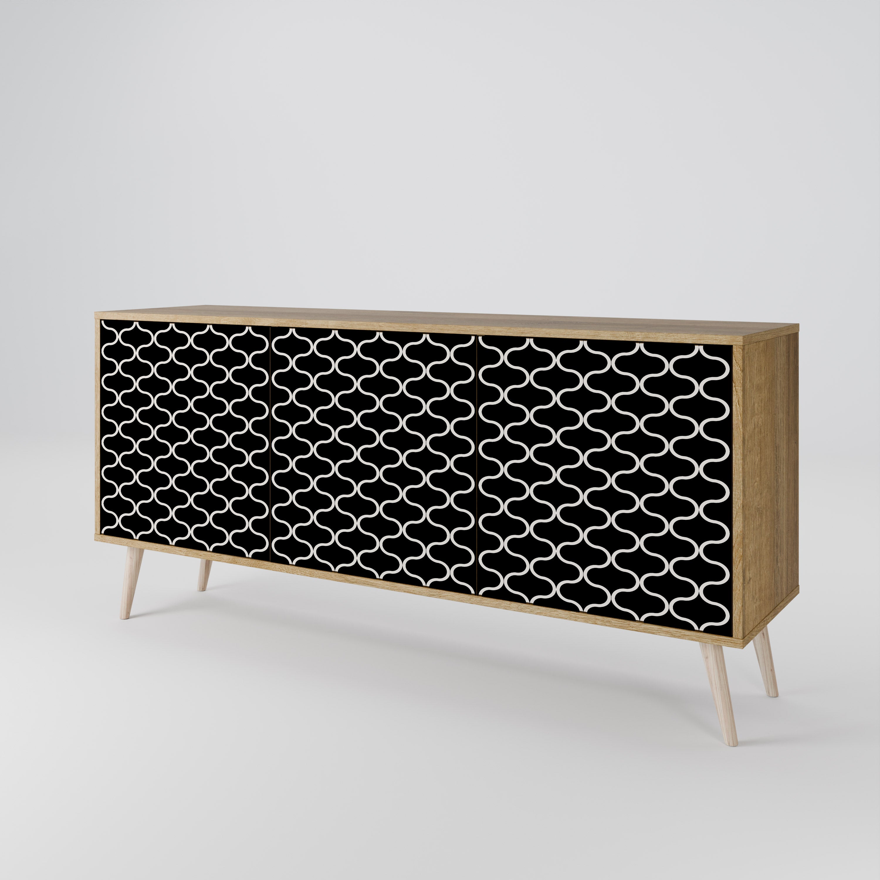 TESSELATED BLACKNESS 3-Door Sideboard