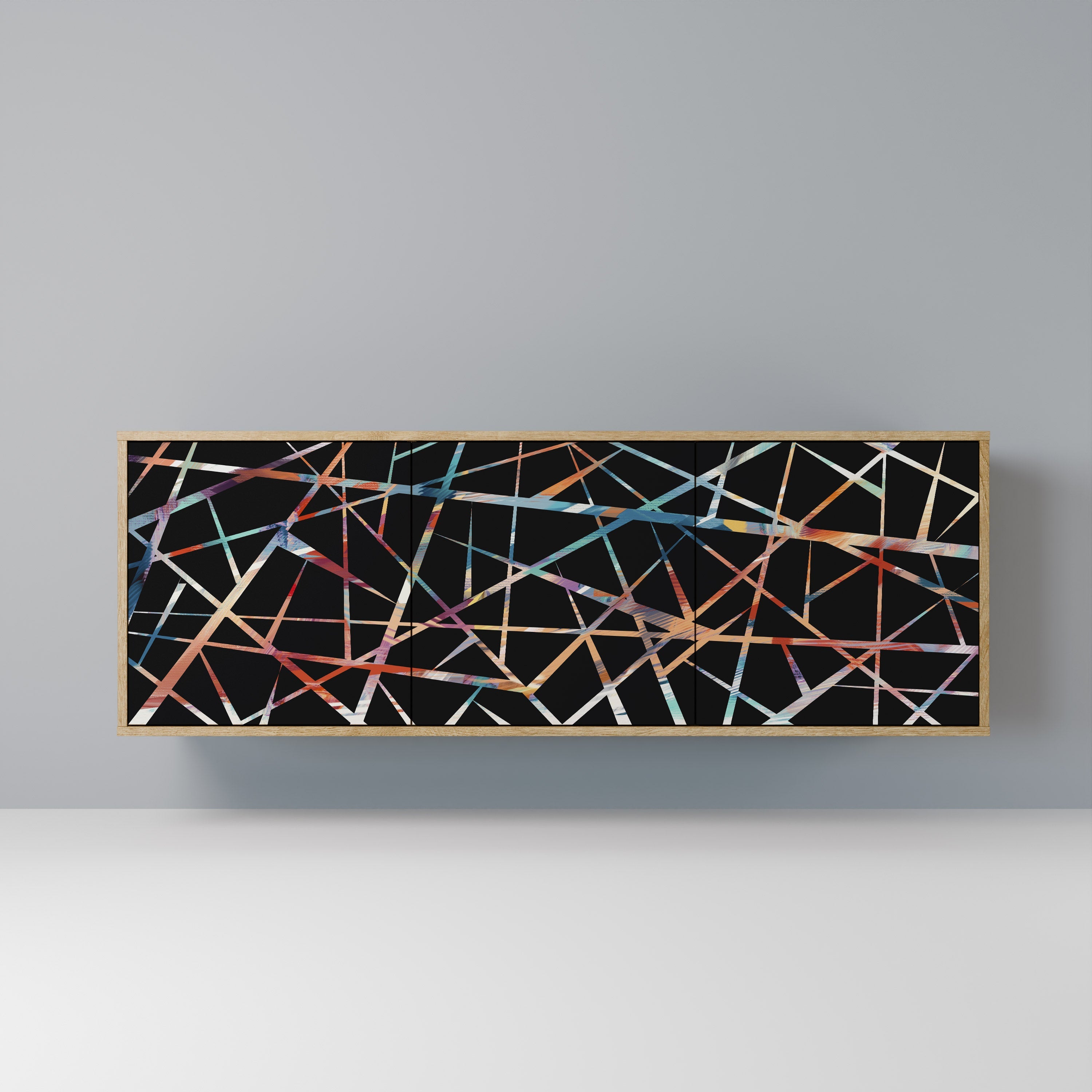 Buffet 3 portes POLYGON VERVE effet chêne