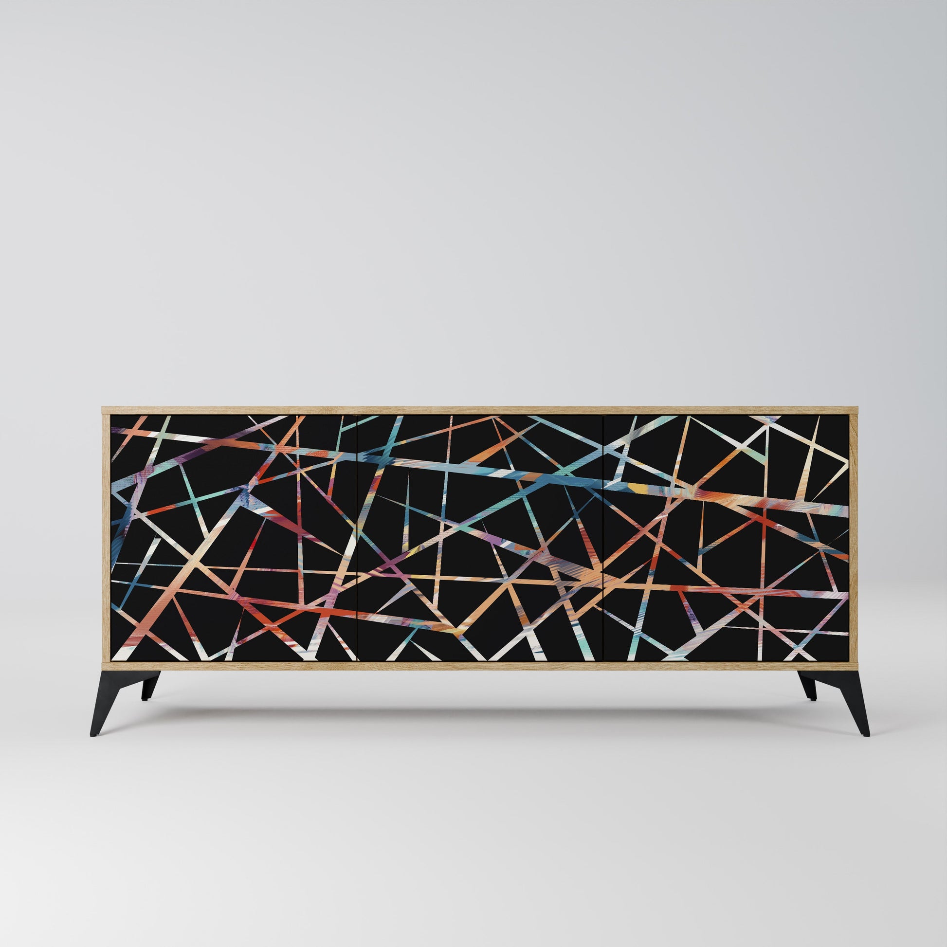 Buffet 3 portes POLYGON VERVE effet chêne