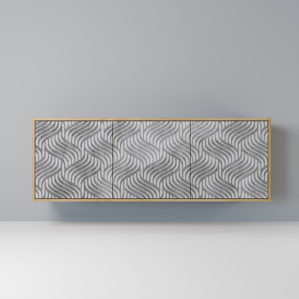 CONCRETE MOVEMENT 3-Door Sideboard in Oak Effect