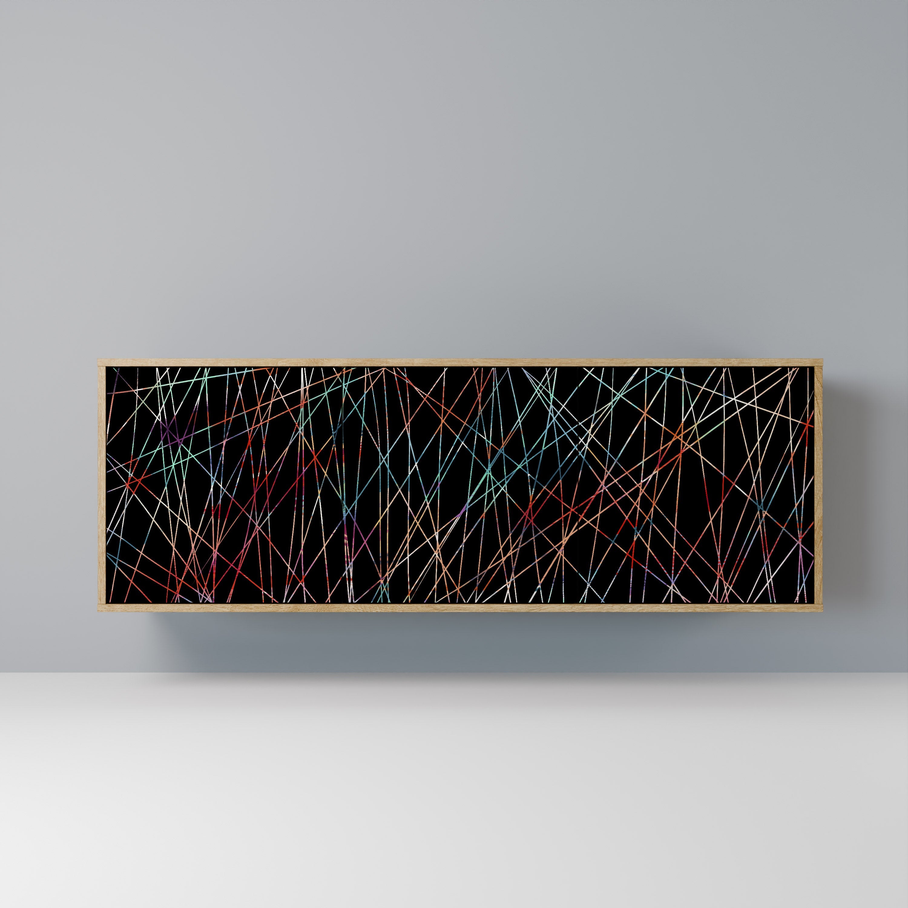 Buffet 3 portes LUMINOUS SNARE effet chêne