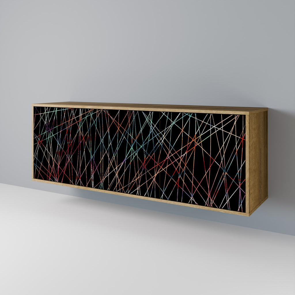 Buffet 3 portes LUMINOUS SNARE effet chêne