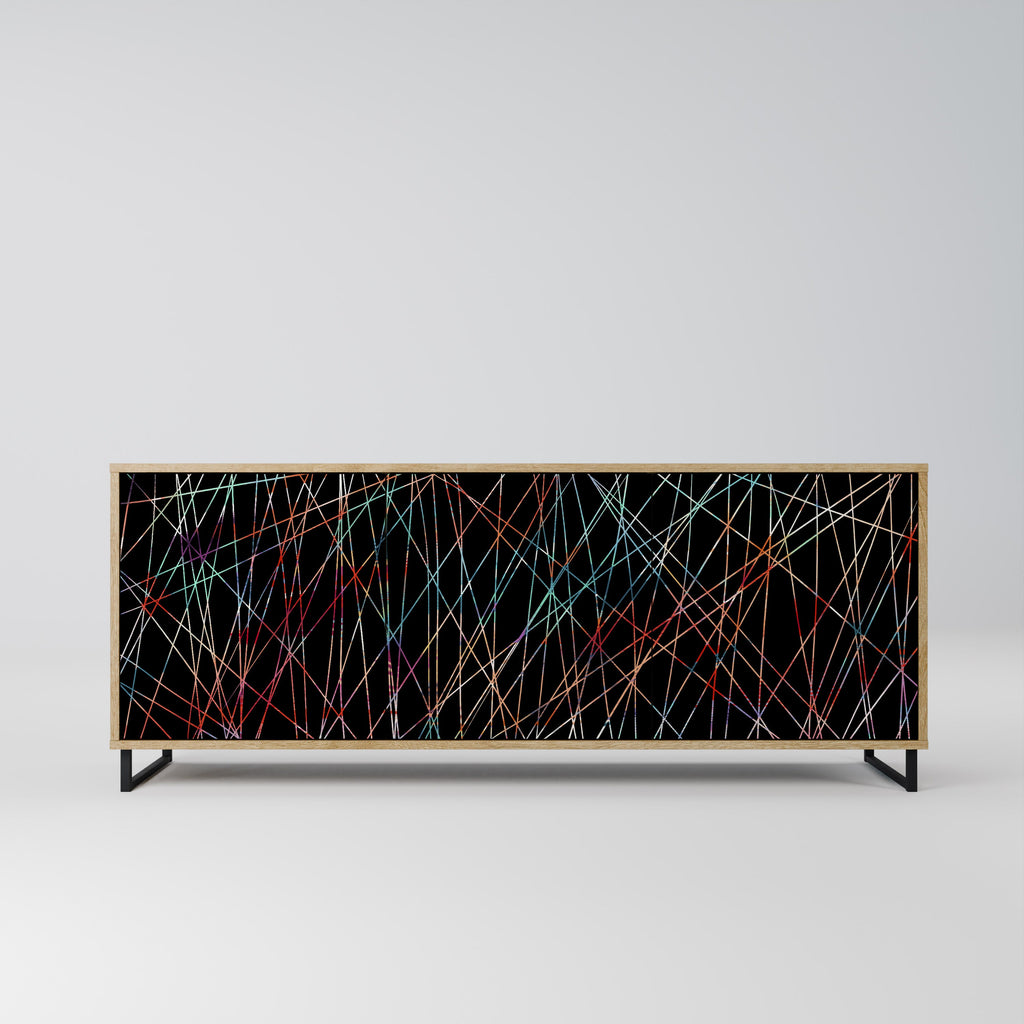 Buffet 3 portes LUMINOUS SNARE effet chêne
