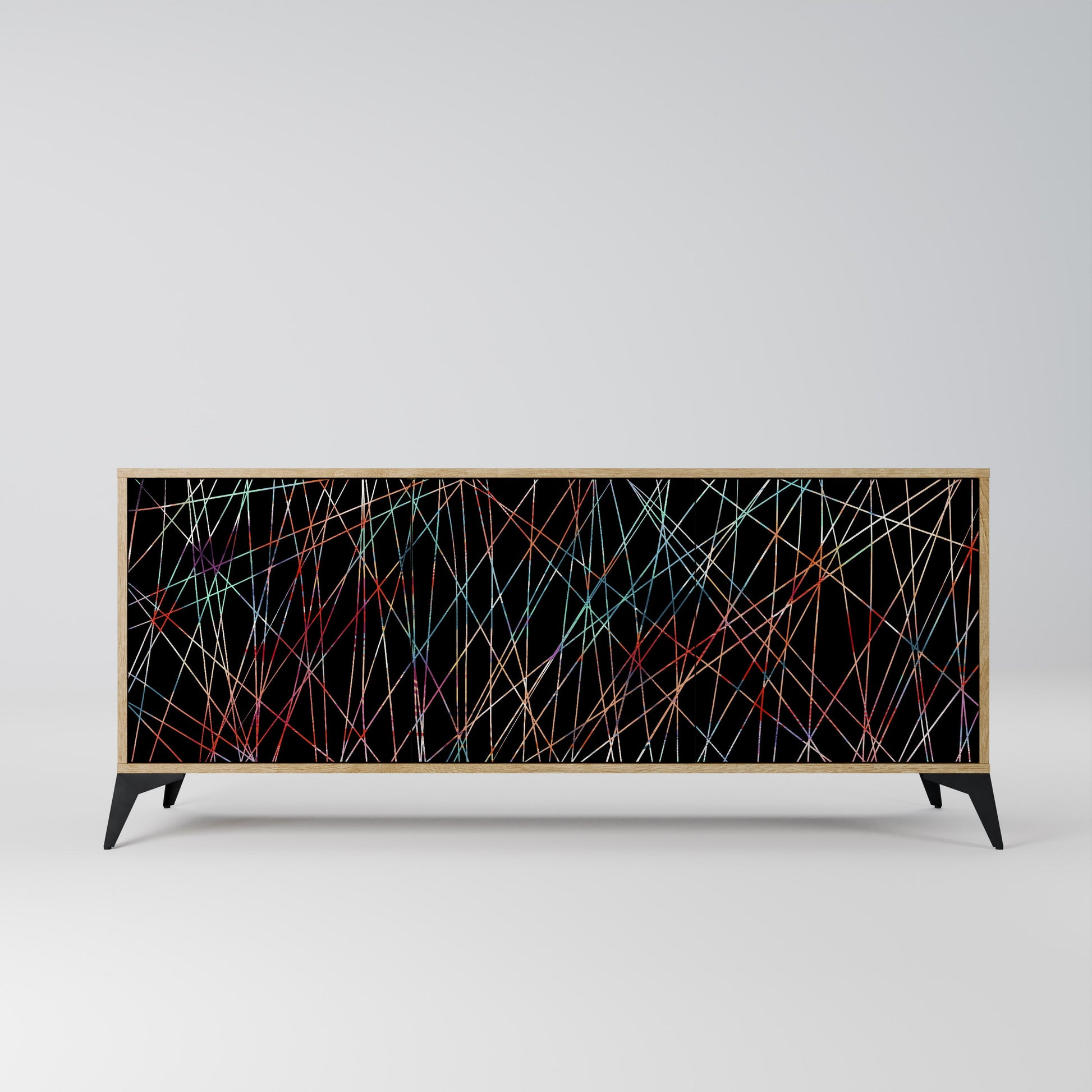 Buffet 3 portes LUMINOUS SNARE effet chêne