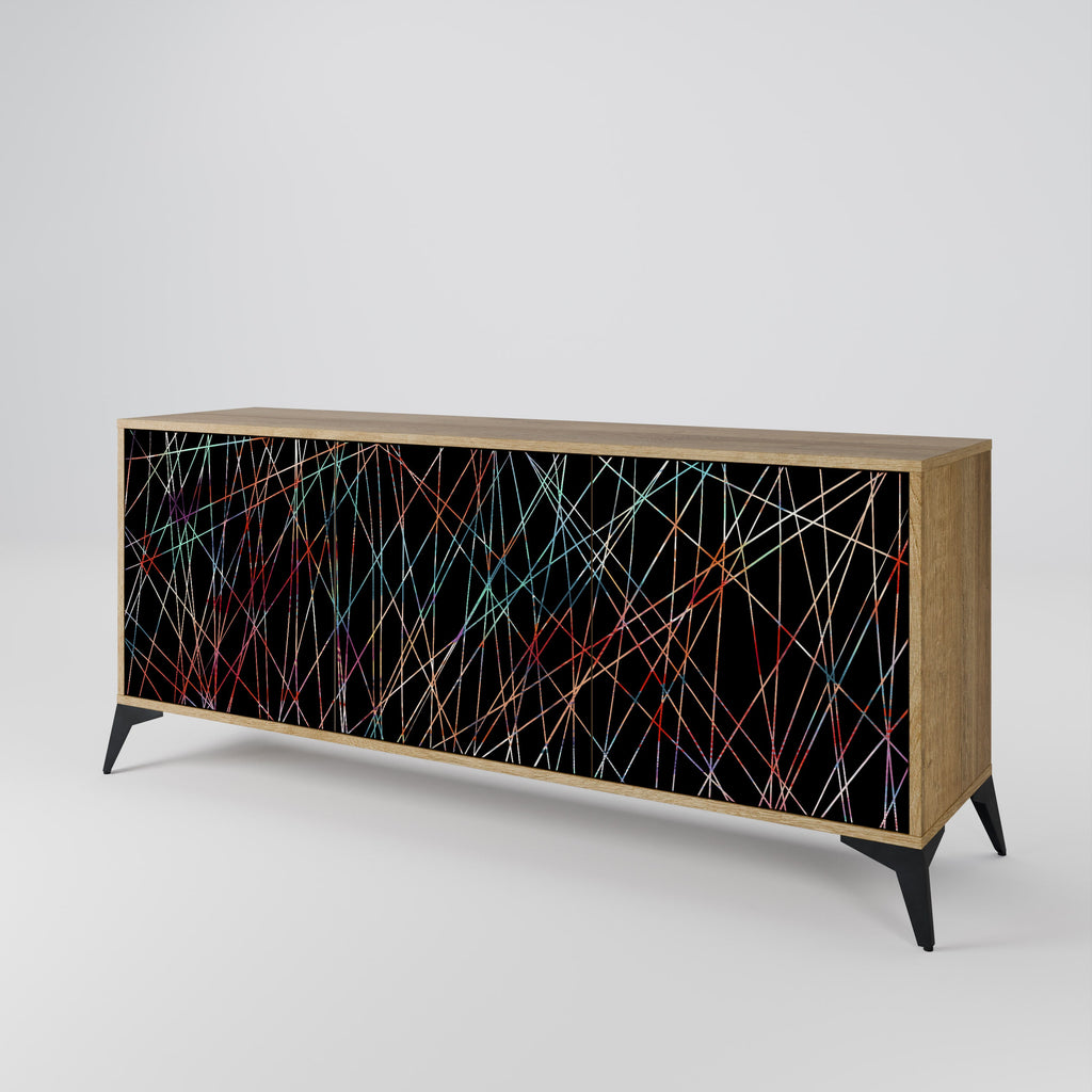 Buffet 3 portes LUMINOUS SNARE effet chêne
