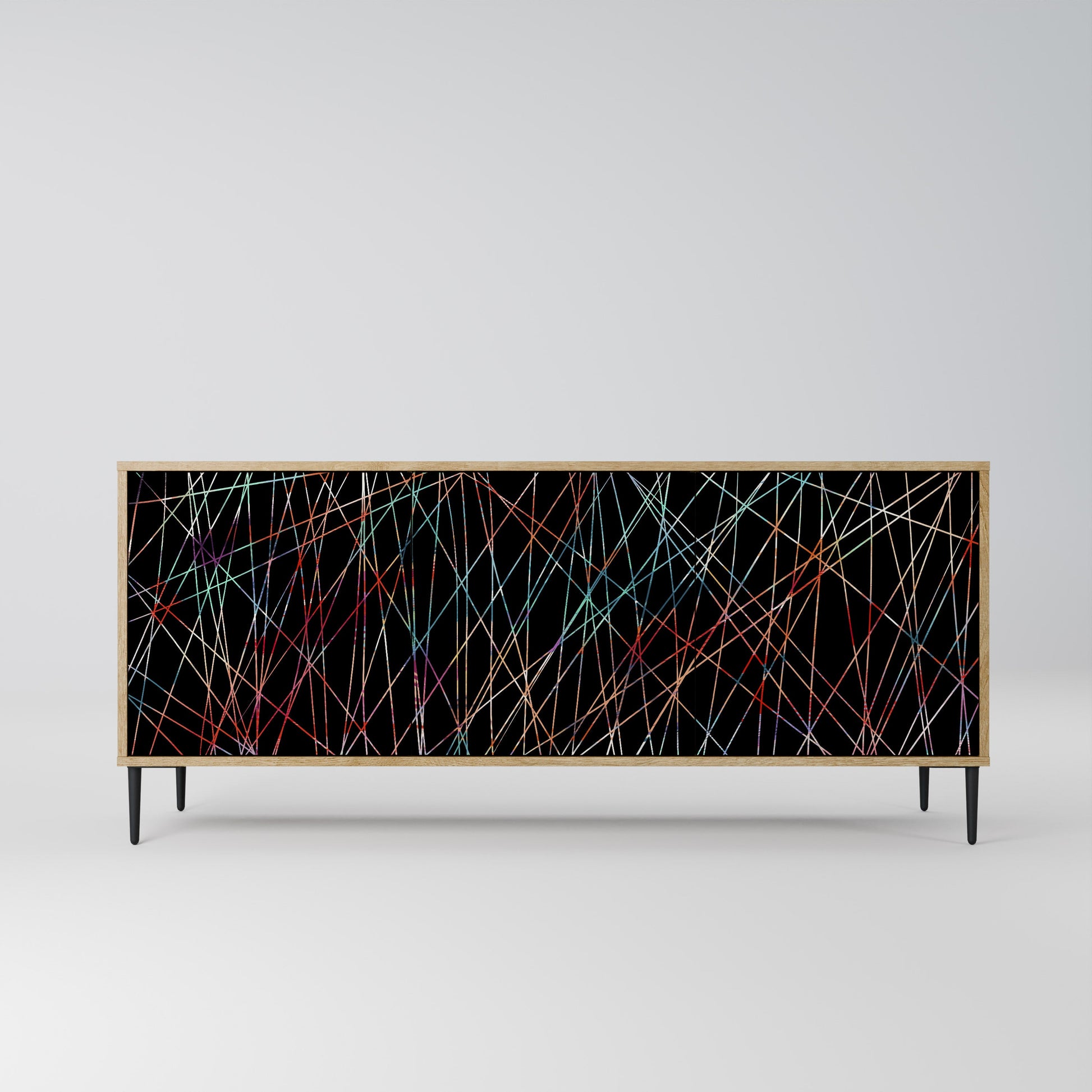 Buffet 3 portes LUMINOUS SNARE effet chêne
