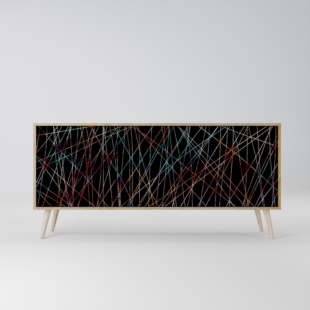Buffet 3 portes LUMINOUS SNARE effet chêne