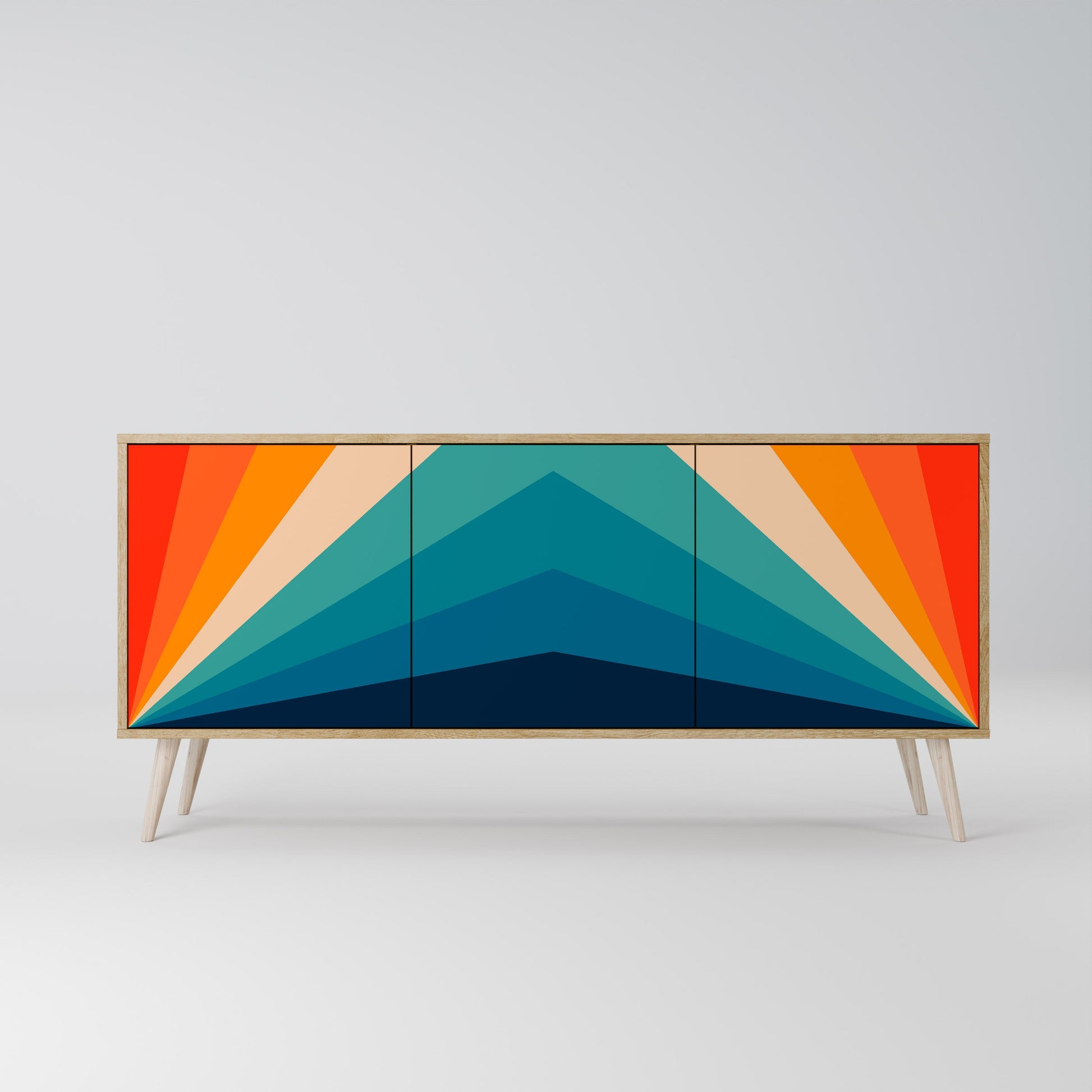 Buffet 3 portes PRISM CONCUSSION effet chêne