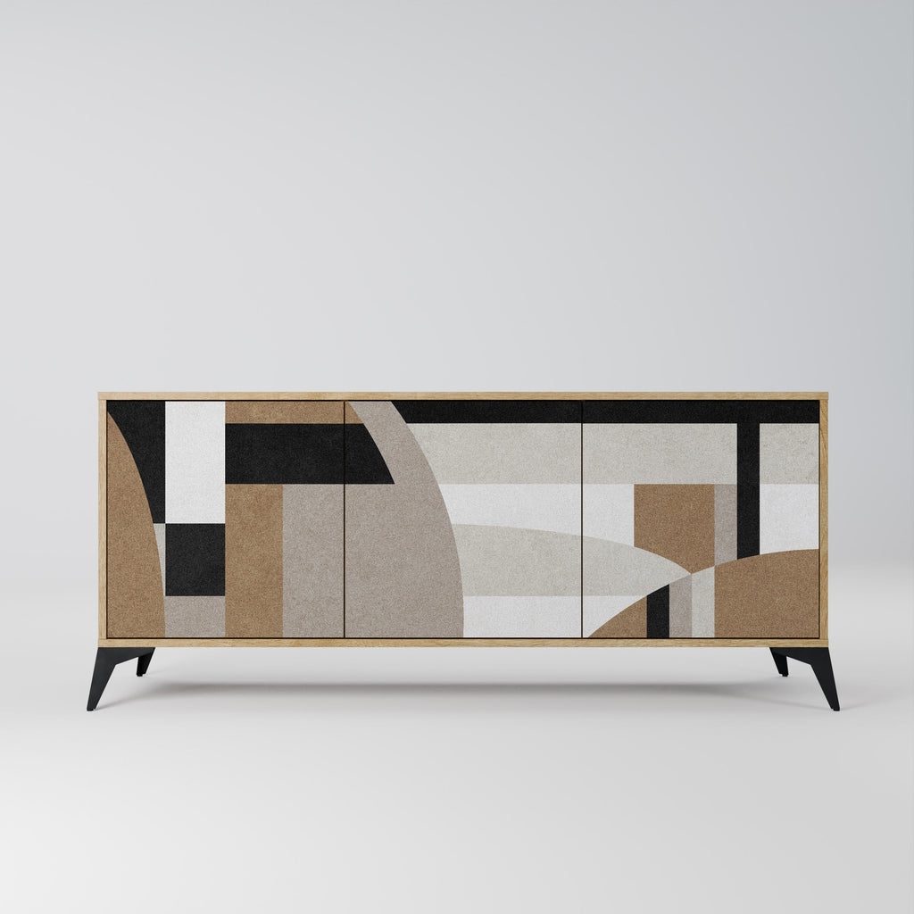 DELICATE MEMENTO 3-Door Sideboard in Oak Effect