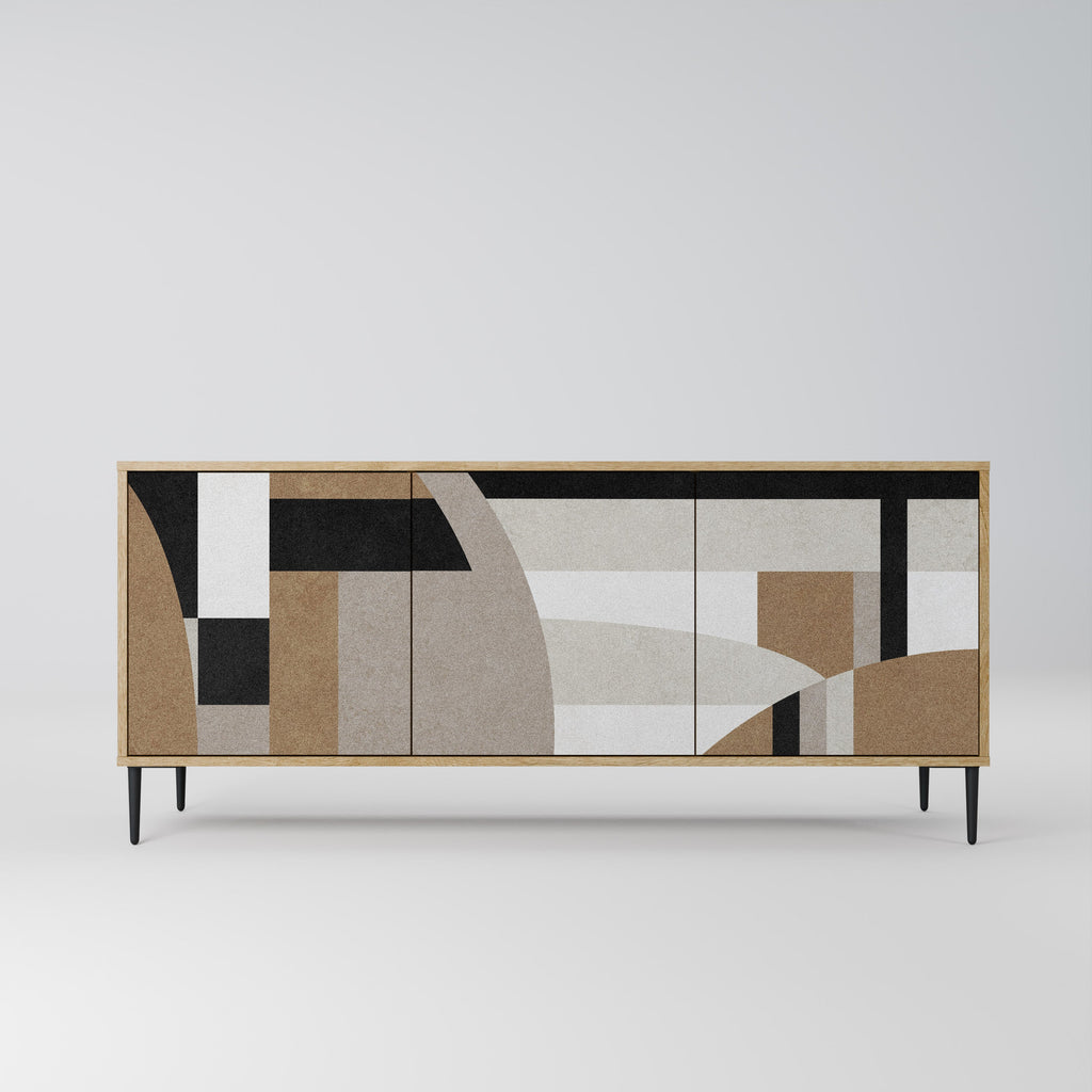 DELICATE MEMENTO 3-Door Sideboard in Oak Effect