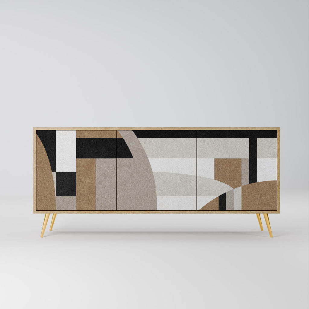DELICATE MEMENTO 3-Door Sideboard in Oak Effect