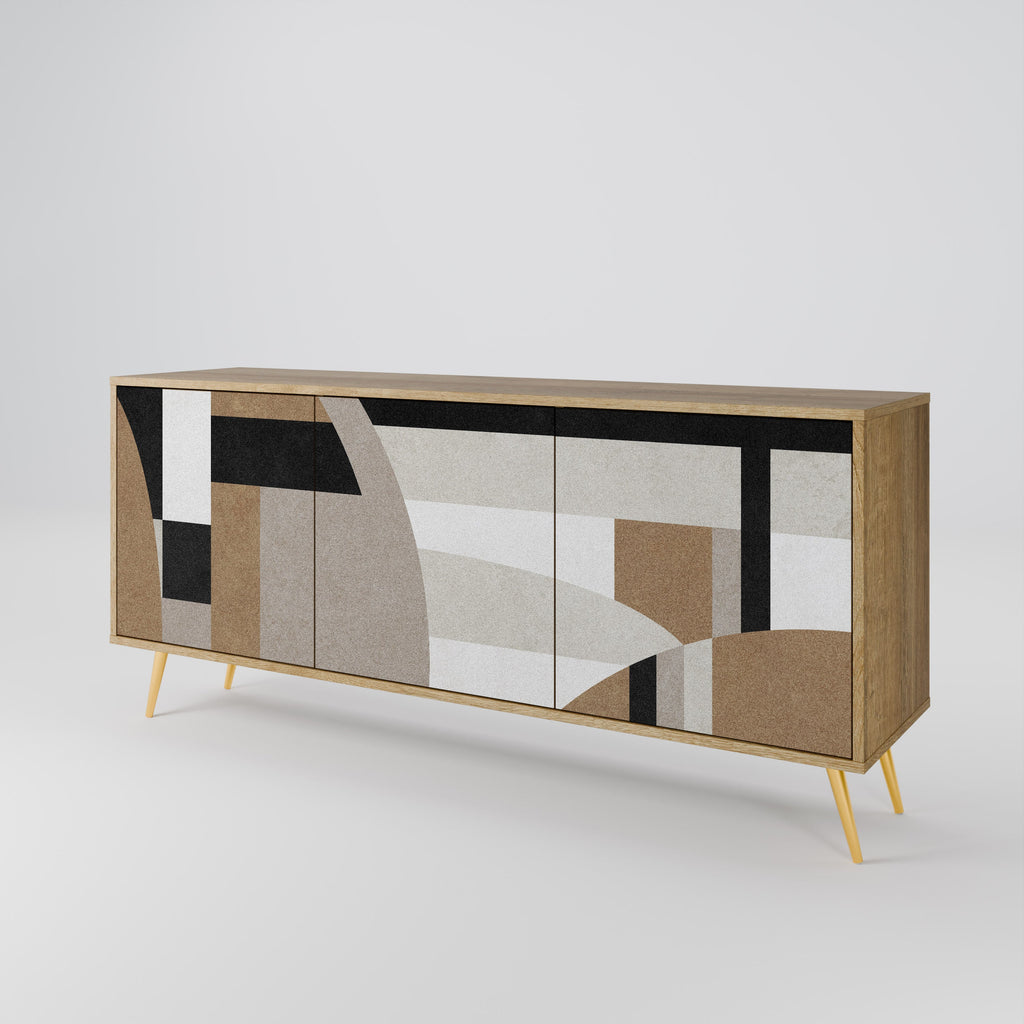 DELICATE MEMENTO 3-Door Sideboard in Oak Effect
