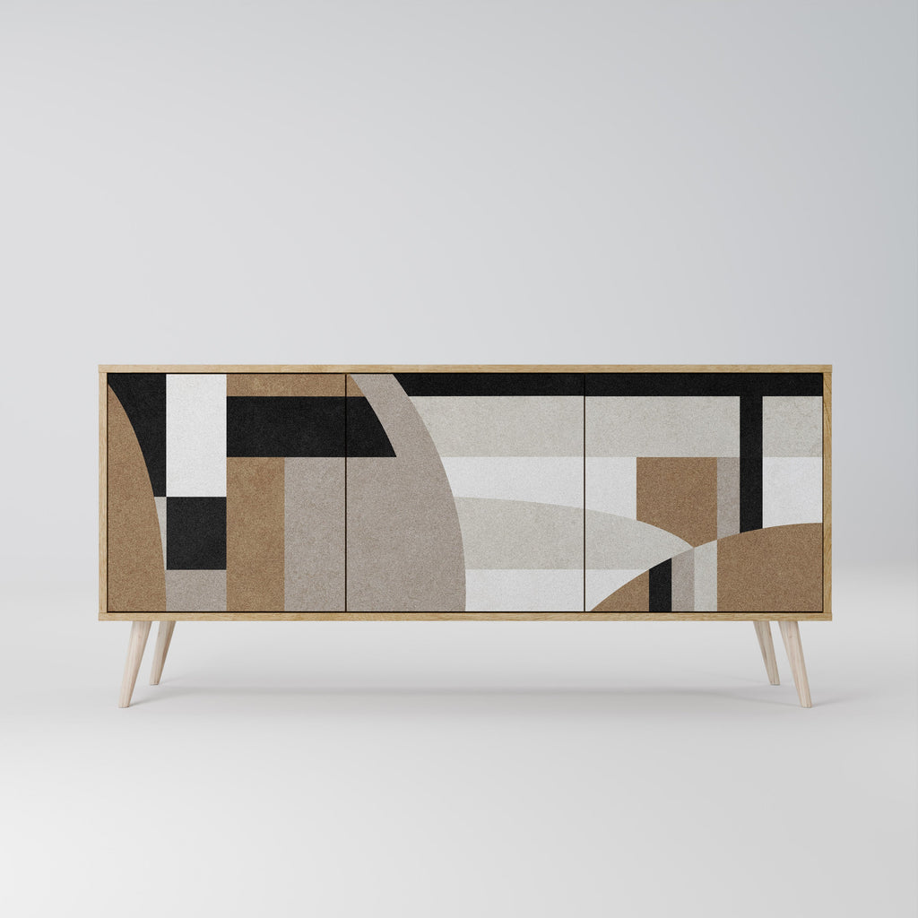 DELICATE MEMENTO 3-Door Sideboard in Oak Effect
