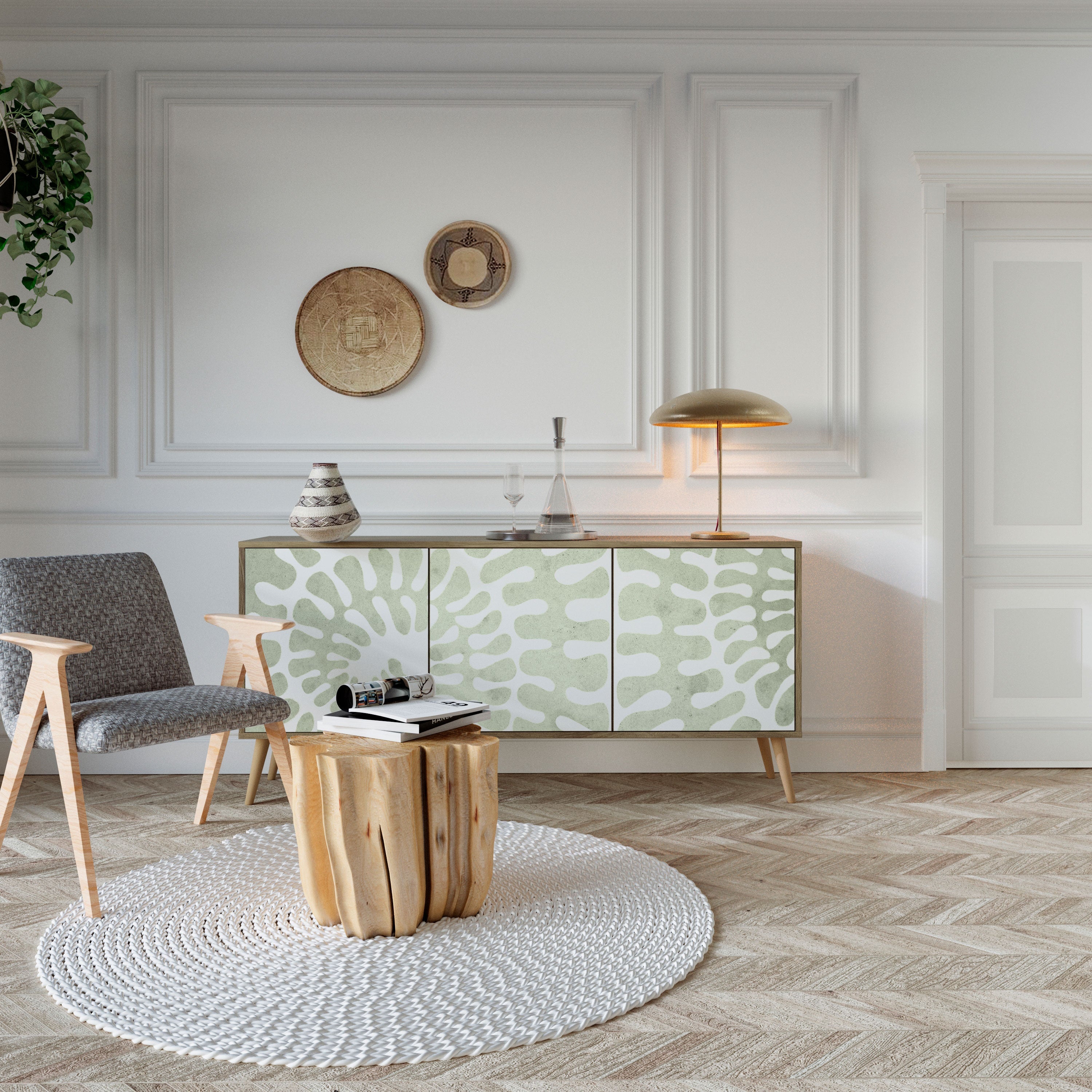 Buffet 3 portes HELIX DANCE effet chêne