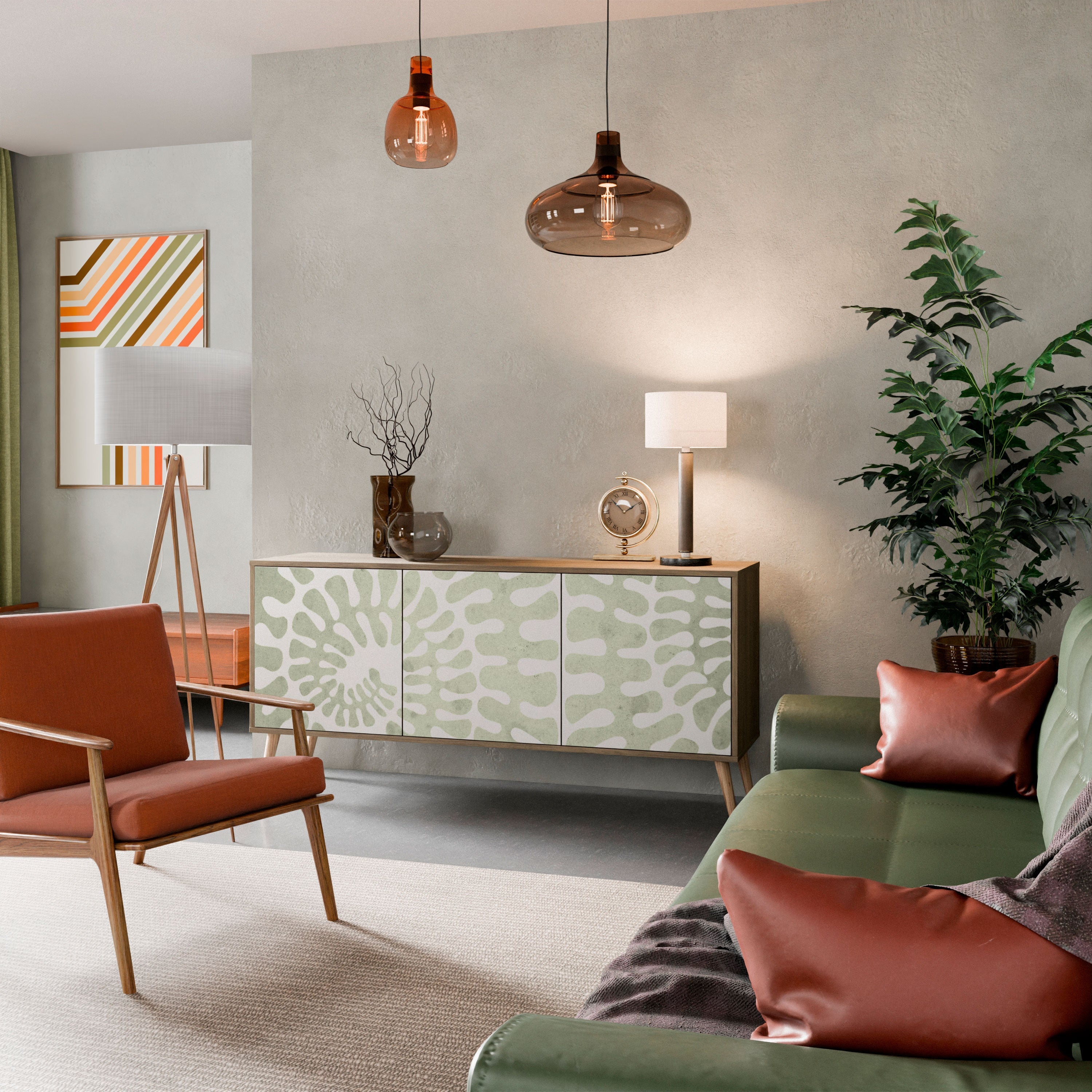 Buffet 3 portes HELIX DANCE effet chêne