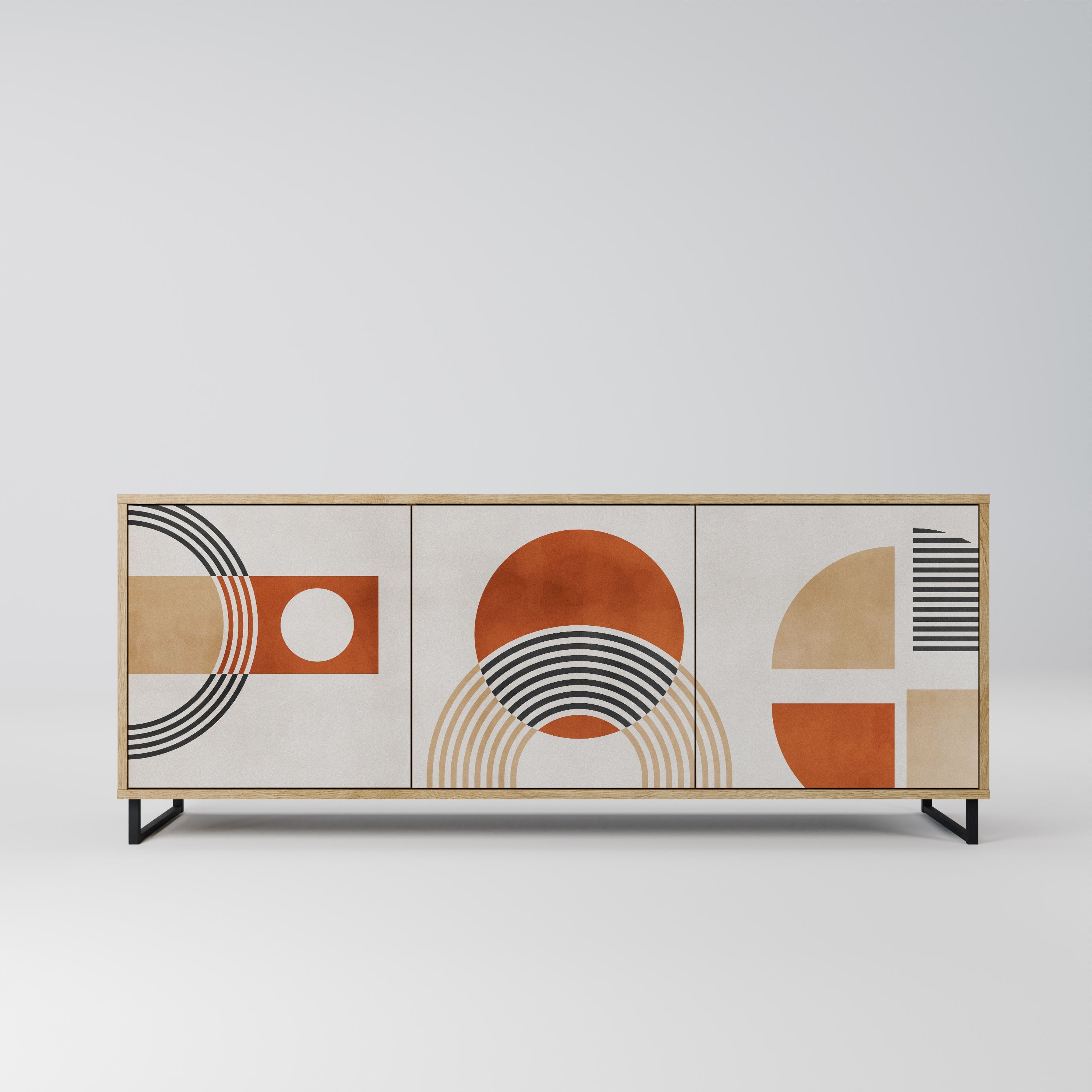 Buffet 3 portes SPACE AROUND effet chêne