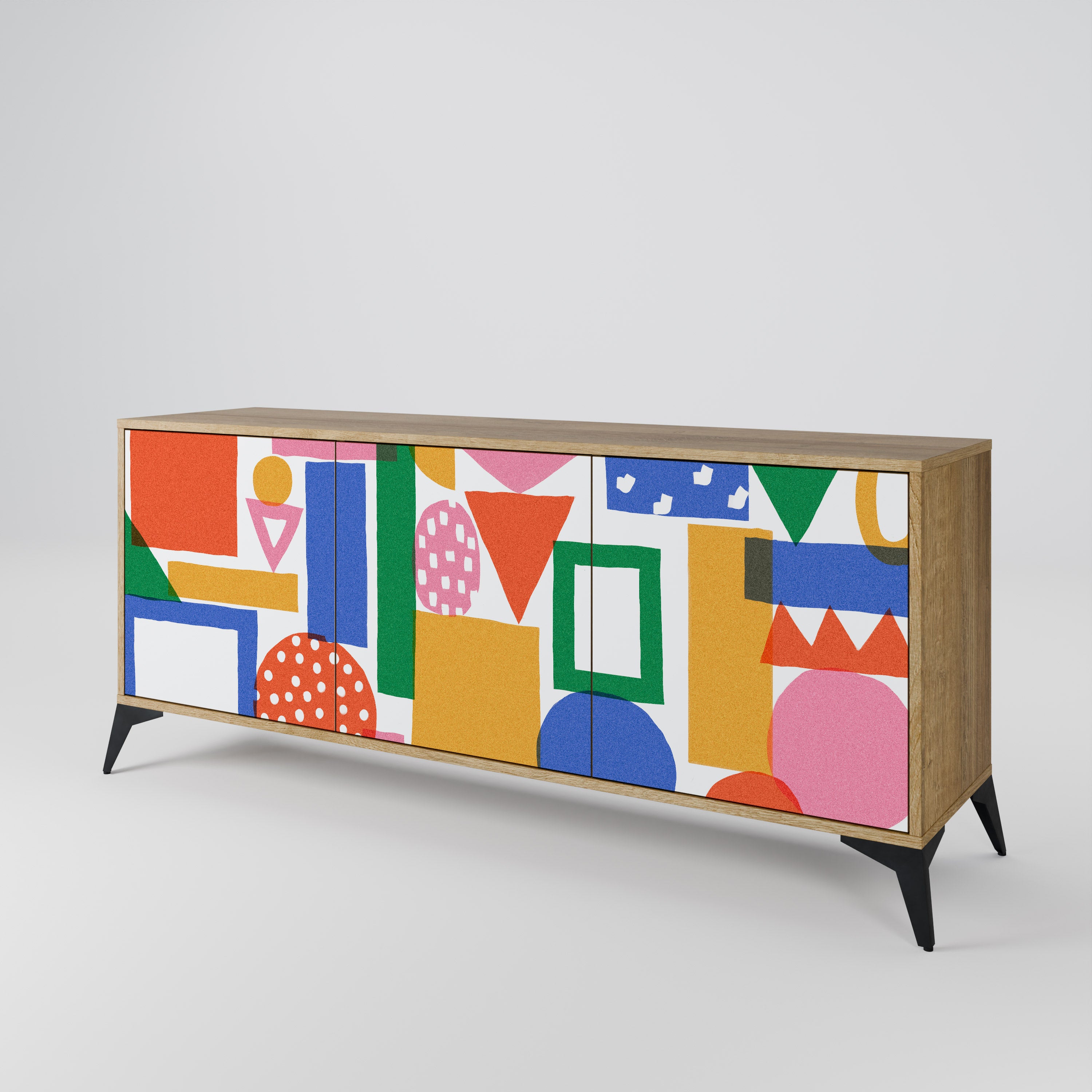 GEOMETRIC GLIMMER 3-Door Sideboard