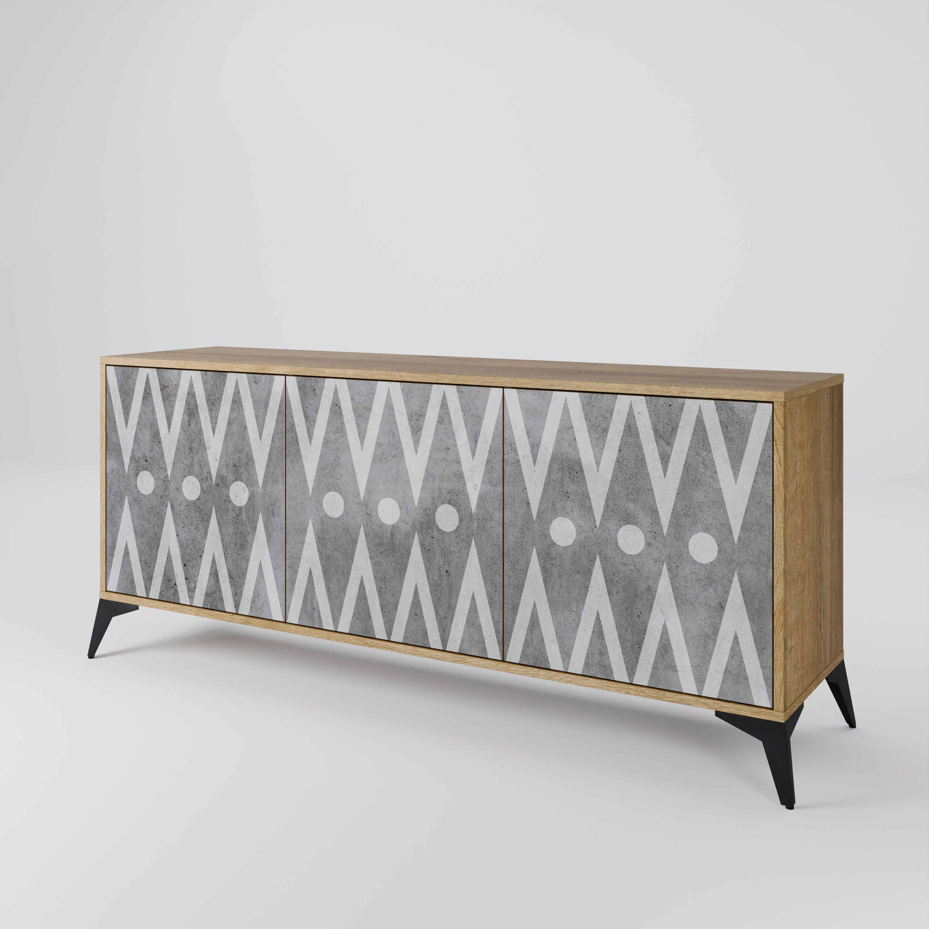 SHARP EDGES 3-Door Sideboard