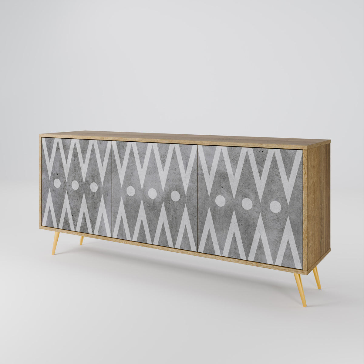SHARP EDGES 3-Door Sideboard