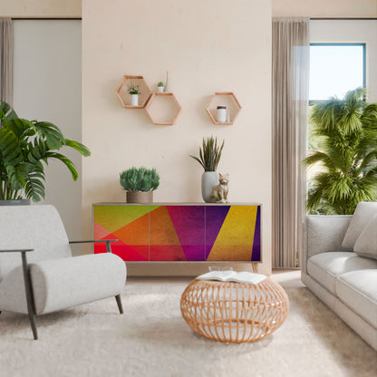 VIVID GEOMETRY 3-Door Sideboard