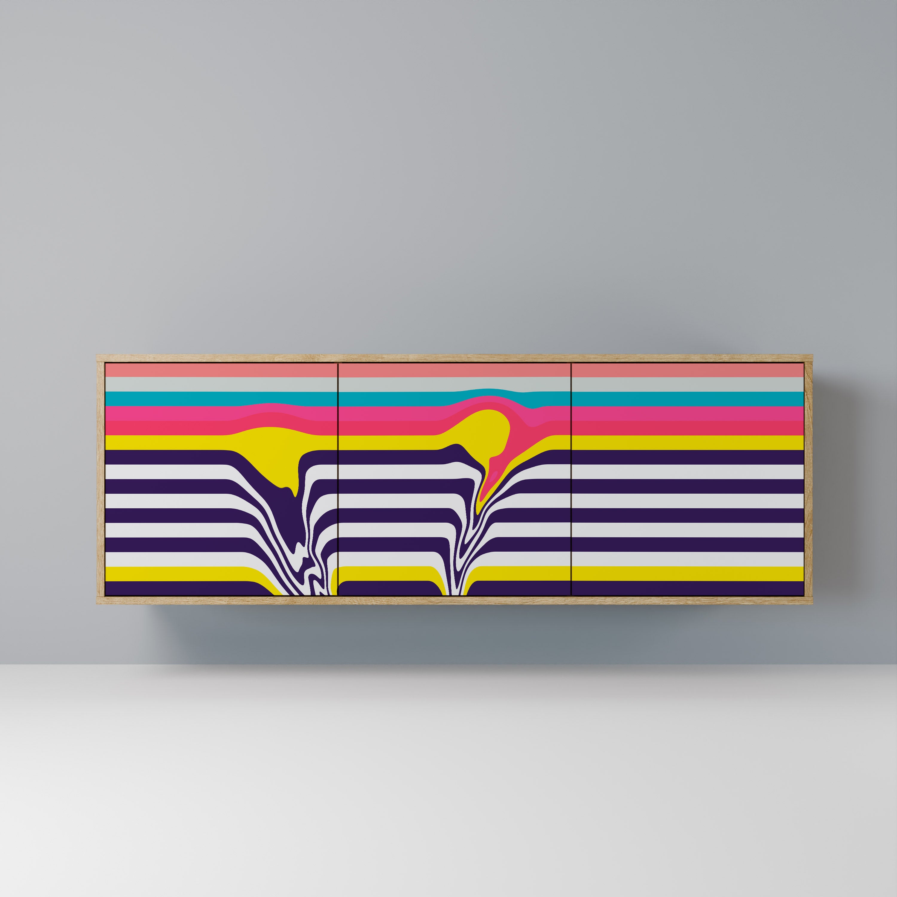 Buffet 3 portes effet chêne TONE COLLAPSE