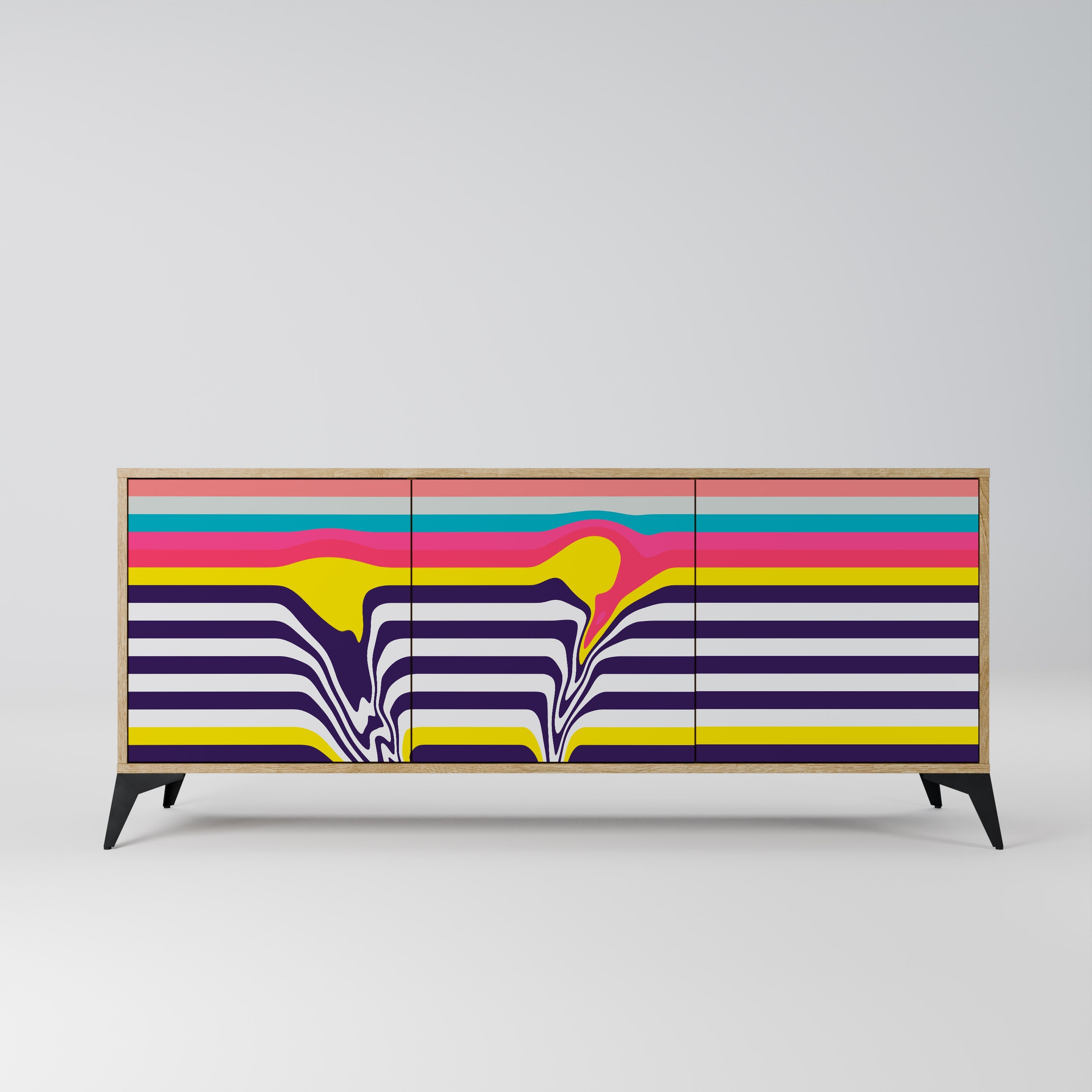 Buffet 3 portes effet chêne TONE COLLAPSE